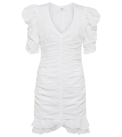 Isabel Marant Étoile Sireny Ruched Cotton-voile Dress In White