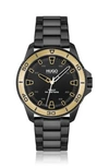 Hugo Boss Men's Streetdiver Black Ion Plated Steel Bracelet Watch 44mm In Assorted-pre-pack