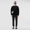 Burberry Milo Cotton-blend Jersey Track Pants In Black