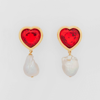 BURBERRY BURBERRY CRYSTAL AND PEARL DETAIL GOLD-PLATED EARRINGS - ONLINE EXCLUSIVE