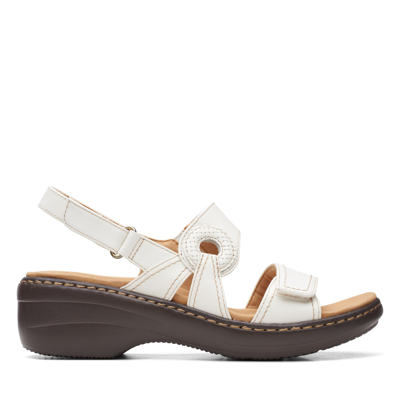Clarks Women's Collection Merliah Opal Flat Sandals Women's Shoes In White