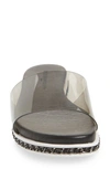 Karl Lagerfeld Billi Slide Sandal In Smoke Lucite