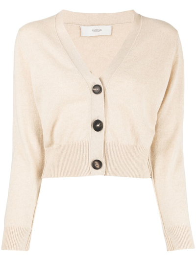 Pringle Of Scotland Cropped Button-up Cardigan In Off_white