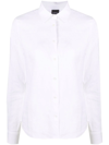 Aspesi Pointed-collared Buttoned Shirt In Weiss