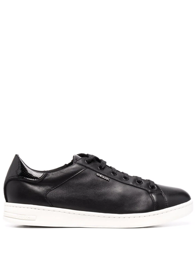 Geox Logo-plaque Low Top Sneakers In Schwarz