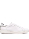 Geox Metallic-finish Low Top Sneakers In Weiss