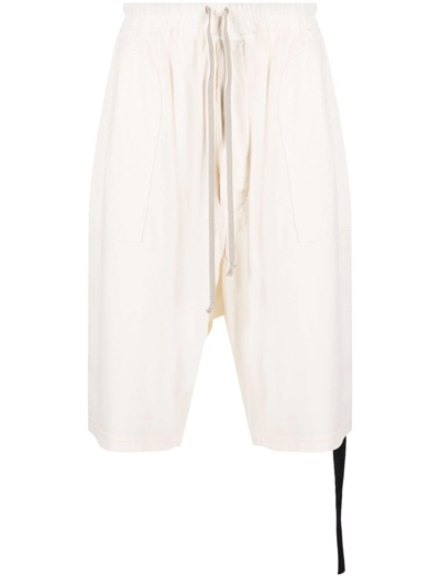 Rick Owens Drkshdw Drop-crotch Knee-length Shorts In Neutrals