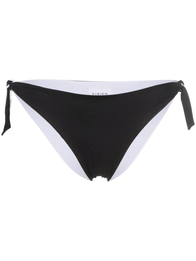 Fisico Side-tie Bikini Bottoms In Schwarz