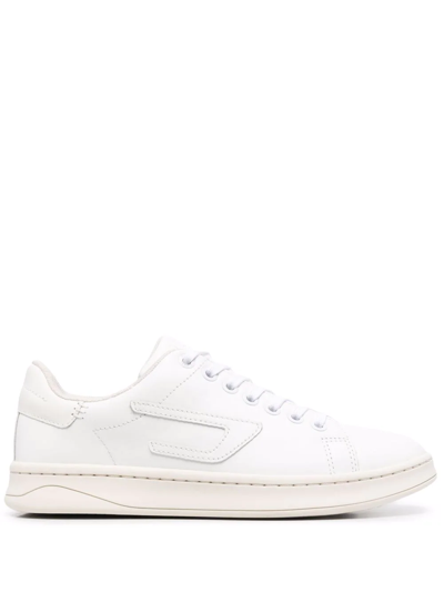 Diesel Debossed-logo Low Top Sneakers In White