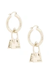 Jacquemus Gold Le Papier 'les Creoles Chiquito' Earrings In Light Gold