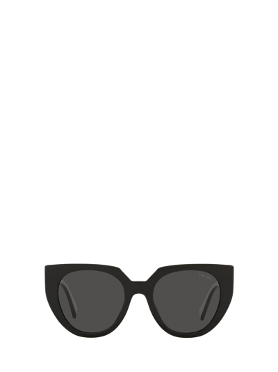 Prada Pr 14wsf Sz 53 09q5s0 Cat Eye Sunglasses In Black / Talc