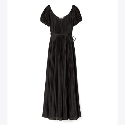 Tory Burch Pleated Dress In Black