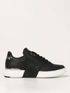 Philipp Plein Phantom  Sneakers In Leather With Logo In 黑色