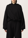Attico Maeve Interlock Cotton Jersey Hoodie In Black