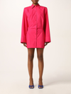 Attico Wide-sleeve Cotton Shirt Dress In 粉色