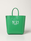 N°21 Small Shopping Bag With Logo In Green