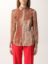 Dsquared2 Shirt In Devoré Silk Blend In 粉色