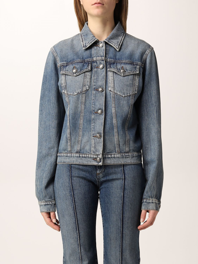 Sportmax Denim Jacket With Patch Pockets In 蓝色