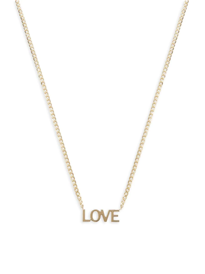 Saks Fifth Avenue Made In Italy Women's 14k Yellow Gold Love Necklace