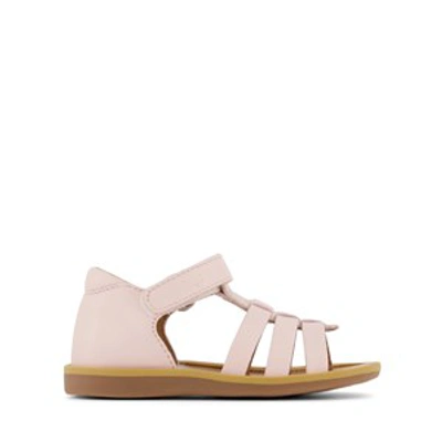 Pom D'api Kids' Poppy Strap Leather Sandals 9-12 Years In Pink