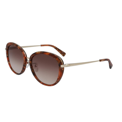 Longchamp Brown Oval Ladies Sunglasses Lo621sa 203