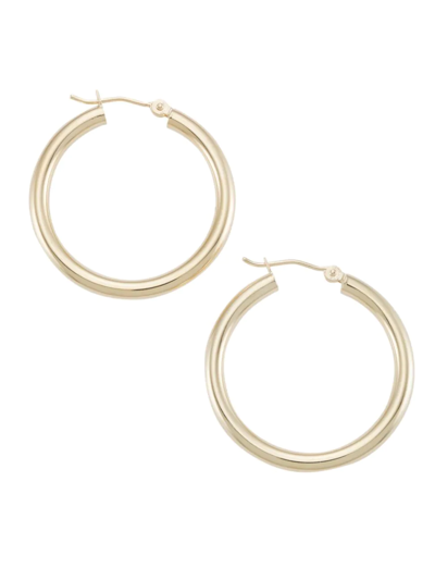 Saks Fifth Avenue Women's 14k Yellow Gold Hoop Earrings/1.57" X 3mm