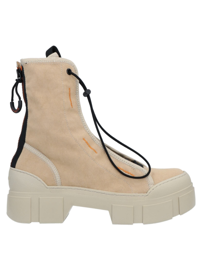 Vic Matie Vic Matiē Woman Ankle Boots Sand Size 6 Textile Fibers In Beige