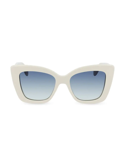Ferragamo Salvatre  Gancini 52mm Sunglasses In Grey / Ivory
