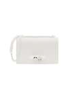 ALEXANDER MCQUEEN WOMEN'S WHITE OUT JEWELLED SATCHEL IN LEATHER