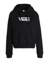 VANS VANS WM FLYING V FT BOXY HOODIE WOMAN SWEATSHIRT BLACK SIZE S COTTON