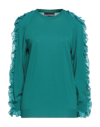 BOUTIQUE MOSCHINO BOUTIQUE MOSCHINO WOMAN SWEATER EMERALD GREEN SIZE 6 POLYESTER