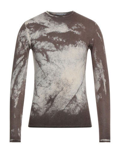Daniele Alessandrini Homme Sweaters In Brown