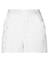 Laneus Woman Shorts & Bermuda Shorts Ivory Size 10 Viscose In White