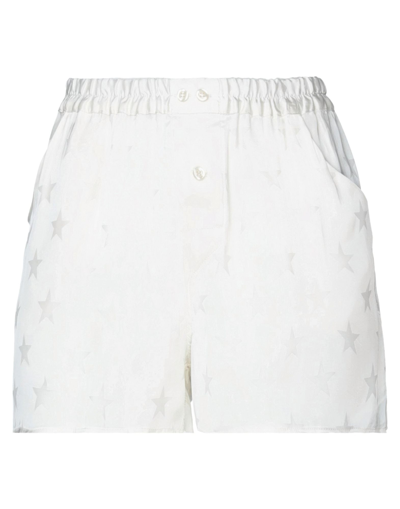 Laneus Woman Shorts & Bermuda Shorts Ivory Size 8 Viscose In White