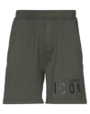 Dsquared2 Man Shorts & Bermuda Shorts Military Green Size M Cotton, Elastane