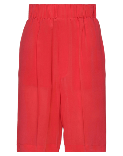 Jejia Woman Shorts & Bermuda Shorts Red Size 6 Silk