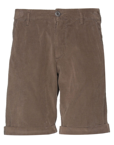 Modfitters Man Shorts & Bermuda Shorts Cocoa Size 33 Linen, Cotton, Elastane In Brown