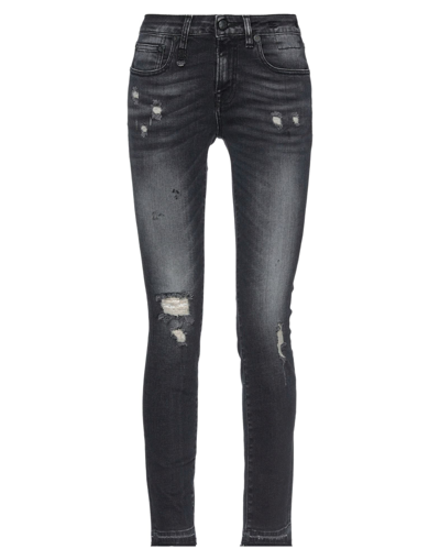 R13 Jeans In Steel Grey