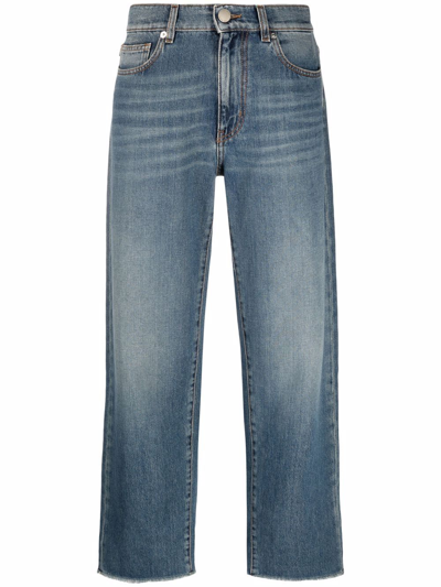 Love Moschino Mid-rise Straight-leg Jeans In Blue