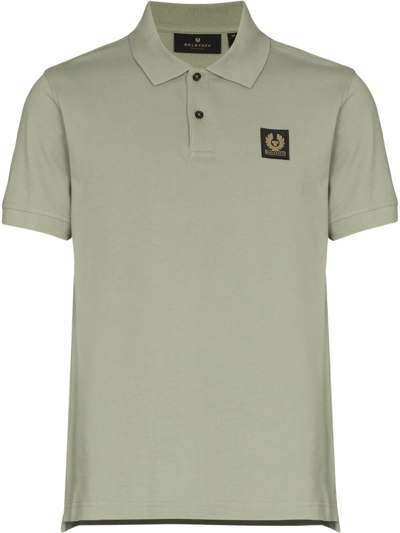 Belstaff Logo Patch Polo Shirt In Military