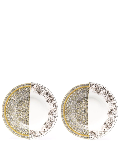 Seletti Agroha Hybrid Soup Plate (set Of 2) In White