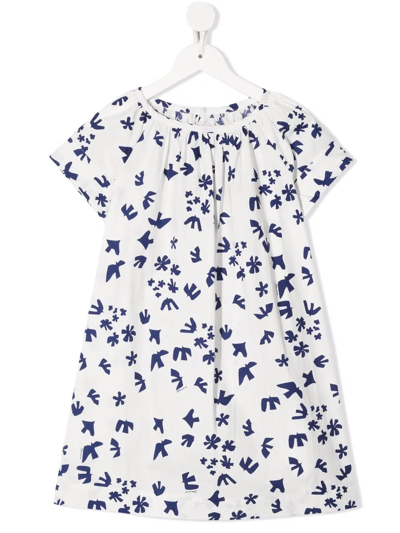 Bonpoint Teen Augustine Printed Cotton Poplin Dress In White