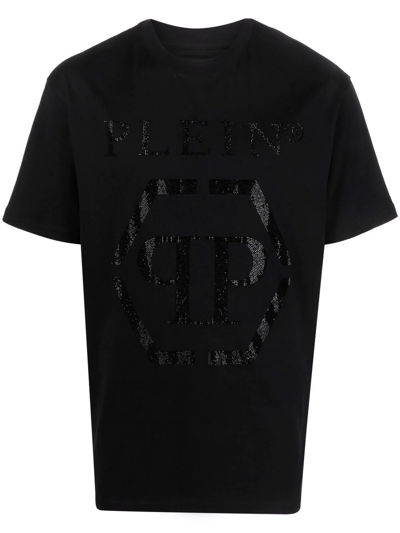 Philipp Plein Hexagon-logo T-shirt In Black
