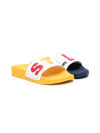 Stella Mccartney Kids Stella Slippers In Multicolored Rubber In White