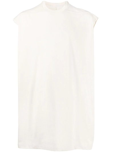 Rick Owens Tarp Crew-neck Sleeveless T-shirt In Grey