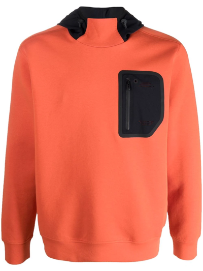 Pre-owned Emporio Armani Two-tone Hoodie In Orange