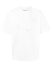 Feng Chen Wang White Paneled Collar T-shirt In White