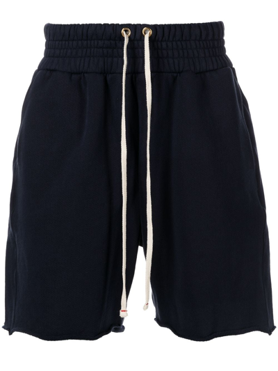 Les Tien Patch-pocket Cotton Shorts In Black Stone