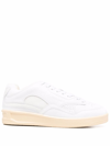 Jil Sander Panelled Low-top Leather Sneakers In White