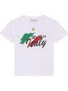 DOLCE & GABBANA ITALIAN-FLAG LOGO-PRINT T-SHIRT